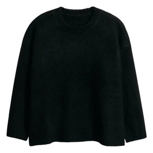 <span class=keywords><strong>Maglione</strong></span> Oversize Personalizzato a Collo Alto, Maniche Lunghe, Lavorazione a Maglia Grossa, Alta Qualità, Pelo Lungo - Product Image 1
