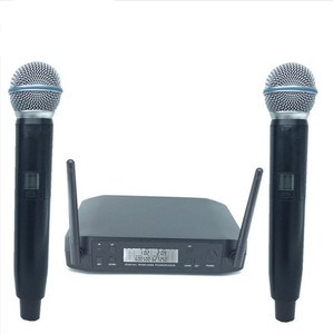 ไมโครโฟนไร้สาย<span class=keywords><strong>ราคา</strong></span>ประหยัด 640-690Mhz GLDX4D UHF OEM ไมโครโฟนคู่ ระบบไมโครโฟน<span class=keywords><strong>คาราโอเกะ</strong></span>แบบมือถือไร้สายจากจีน - Product Image 1