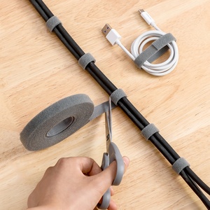 Bande adhésive multi-usages à crochets et boucles, bandes à crochets et boucles réutilisables, attaches Velcro de bonne qualité pour câbles électriques - Product Image 6