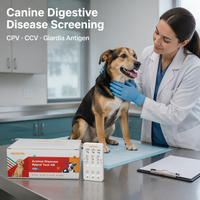 Kit de test combiné multiplex pour la détection de maladies canines (CPV, CCV, GIA Ag) – Résultat rapide en 2 minutes – Cassette de diagnostic vétérinaire pour cliniques vétérinaires