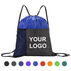 Custom Logo <b>Drawstring</b> Bag Eco-friendly Waterproof Polyester <b>Backpack</b> Promotional Gifts Fitness - Product Image 2