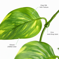 Guirlande de feuilles de lierre artificielles en soie de 2,1 m pour décoration murale, jardin, arche de mariage et verdure en gros