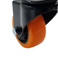 Roulettes fixes en PVC PP PU de 2.5 pouces, pour chariot industriel, haute qualité, 4 pièces