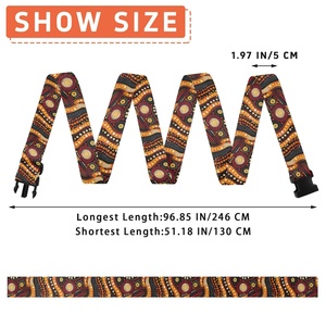 2-Pack Tribe Design Custom Print Logo Polyester Adjustable Buckle <b>Webbing</b> Luggage Strap Set Belt Luggage Strap for Travel - Product Image 3