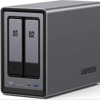 NASync DXP2800 NAS de bureau 2 baies, processeur Intel N100 Quad-core 1,7 GHz, interface USB, sans disque, nouveau stock