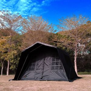Tente de camping portable pliable pour pique-nique en extérieur, petite tente de rivière avec toit en colle noire, toutes saisons, en tissu Oxford double couche et acier - Product Image 3