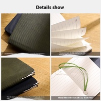 Set de Regalo de Cuaderno Espiral A5 de PVC para Actas de Reuniones y Registro Anual con Logotipo Personalizado