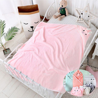 Serviettes de bain à capuche absorbantes écologiques pour bébé, Vente en gros Serviette de bain bébé en molleton de corail avec capuche
