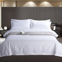 Ensemble de literie sur mesure 100% coton biologique de luxe pour hôtel, 4 pièces, drap de lit, taie d'oreiller, housse de couette, linge de lit
