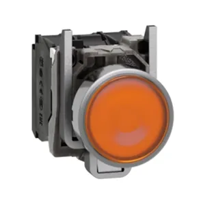 XB4BW35M5 22mm Flat Reset LED~230..240V 1NO+1NC Orange Pushbutton with light