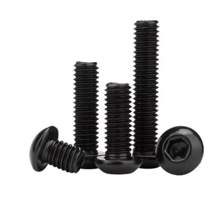 Semi Round Head Hex Socket Screws Metric ISO7380 Grade 10.9 Carbon Steel Construction Industry Use - Product Image 1