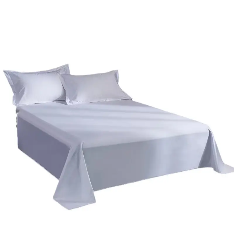 New hotel pure cotton bedding Flat sheets pure cotton sateen high quality hotel bed sheets