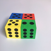 6 Couleurs 48 Pièces Dés en Mousse Colorés à Pois pour Jouets de Construction pour Enfants, Jouets Éducatifs, Fournitures de Fête, Dés en Mousse EVA