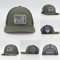 Gorra trucker de malla de 6 paneles de alta calidad OEM, estilo Richardson 112 unisex, con parche bordado y logotipo personalizado.