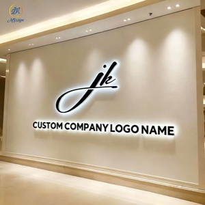 Cá nhân logo xây dựng trong Nhà Biển Báo kim loại Acrylic 3D Vàng thư quảng cáo ngoài trời biển hiệu Backlit dấu hiệu ánh sáng dẫn đăng ký - Product Image 6