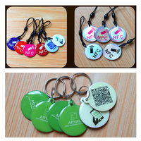 Llavero RFID Epoxi Multicolor Personalizado con Logotipo Tk4100 de 125kHz, Resistente al Agua, Protocolo ISO11784/5, Distancia de Lectura de 2-5cm