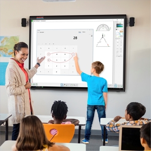 Tableau blanc interactif mural intelligent de 55 pouces, machine de conférence mobile, écran tactile 4K Android 14 à 40 points pour - Product Image 5