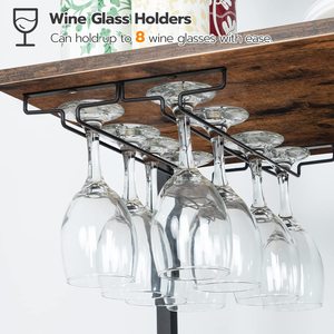 Étagère <span class=keywords><strong>de</strong></span> cuisine mobile avec casier à vin et porte-verre <span class=keywords><strong>Chariot</strong></span> <span class=keywords><strong>de</strong></span> bar en acier inoxydable-Personnalisation <span class=keywords><strong>Amazon</strong></span> - Product Image 6