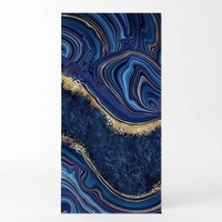 Carrelage en porcelaine Agate Blue Gold 600x1200mm, effet feuille d'or poli brillant, moderne, antidérapant, pour murs et sols, épaisseur 10mm