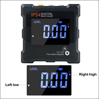 Nouveau compteur d'angle de jauge de niveau de rapporteur numérique avec base magnétique IP54 LED inclinomètre boîte de biseau numérique règle d'angle numérique en