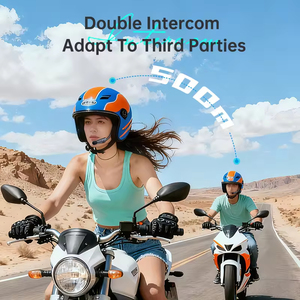 Y2 Motorradhelm-Headsets 500m Duo-Intercom Kabellose Kopfhörer IP56 Wasserdicht BTH 6.0 Intercomunicador - Product Image 5