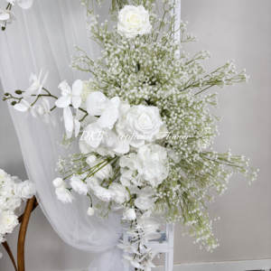 Faux fleurs et plantes camélia blanc réaliste et fleur de <span class=keywords><strong>gypsophile</strong></span> déco artificielle centres de table et décorations de table - Product Image 5