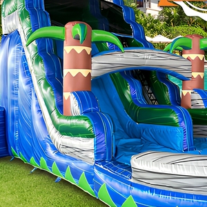 Scivolo d'Acqua Gonfiabile in PVC di Grado Commerciale a Forma di Palma Tropicale con Piscina, Facile da Montare, per Feste Estive in Piscina e <span class=keywords><strong>Noleggio</strong></span> - Product Image 2