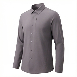 Chemises de golf à manches longues pour hommes, personnalisées avec logo, séchage rapide, sportives, fitness, classiques, en polyester et élasthanne, imprimées. - Product Image 3