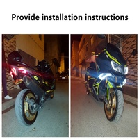 KOLMIO-LAM Compatible avec Tmax 530 T-Max530 TMAX530 T-Max 530 2012-2014 Feu arrière de freinage LED avec clignotants