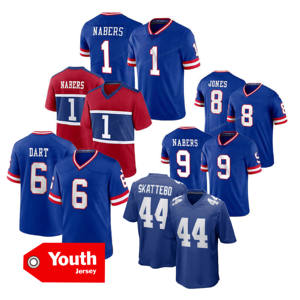 Nieuw seizoen jeugd en kinderen New York # 6 Darts # 1 Nabers # 44skattebo Topkwaliteit Gestikt Jersey American Football Jersey - Product Image 1