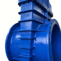 Vanne à opercule à bride en fonte de grand diamètre, normes DIN BS ANSI, DN300 DN1200 PN10 PN16, prix usine, haute qualité, best-seller