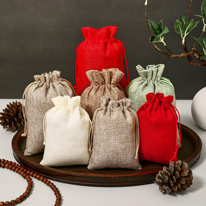 Sac en lin à cordon QIANLI, 8x10 à 17x23 cm, personnalisable pour le stockage et l'emballage du café - Product Image 2