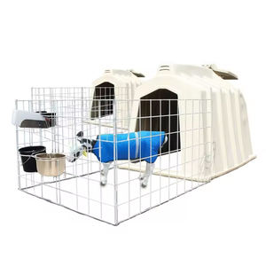 Clapier à veau isolé en plastique pour veaux laitiers, abri à veau ventilé avec protection UV, grange à veau individuelle pour usage agricole - Product Image 1