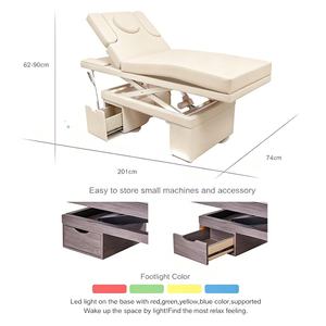 Manufacturer Facial Spa Eyelash <b>Bed</b> <b>LED</b> Atmosphere Light 3 Motors Adjustable Feature Beauty Salon Electric Beauty Massage <b>Bed</b> - Product Image 4