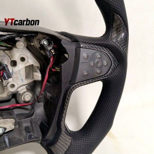 YTcarbon pour <span class=keywords><strong>Silverado</strong></span> Tahoe Suburban Racing Style Premium Volant chauffant en fibre de carbone personnalisé - Product Image 6
