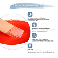 Encre flexographique à base d'eau pour impression flexo à séchage rapide, couleur personnalisée en usine, pour boîte en plastique de calcium