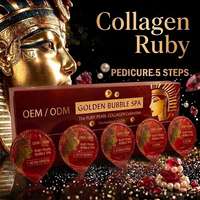 Kit de Pédicure Exfoliant Profond et Détoxifiant Effervescent Golden Bubble Eruption – Élimine les Callosités et Peaux Mortes – Hydratant – Fournitures de Soin des Pieds pour Salon de Spa