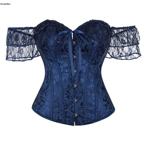 Plus Size Xxxxxl Xxxxxxxxl Brocade Over Buste Gothic Korset Oranje Dames Korset Avondjurk Top Met Bandje - Product Image 4