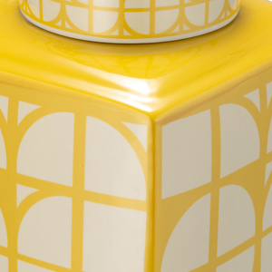 Vaso decorativo quadrato in ceramica con coperchio per casa, soggiorno, camera da letto, ufficio, sala da pranzo - Product Image 3