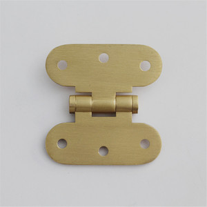 Charnière de meuble en cuivre pur, montage en surface, nouveau style chinois, durable, pour quincaillerie de porte d'armoire - Product Image 2
