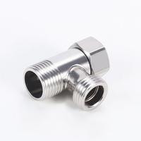 Accessoires de robinetterie de marque OEM de haute qualité, Vanne à boisseau sphérique en T, Interface 1/2'', Vanne sphérique en acier inoxydable 304