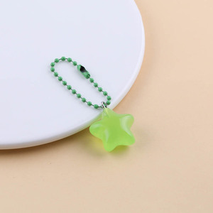 Star Shape Plastic Charms Chain Keychain DIY Jewelry Accessories for Bag Pendant Unisex <b>Gift</b> Yiwu Origin Part Number 98201 Main - Product Image 3