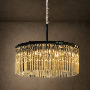 Lustre suspendu rond en cristal K9 transparent avec fil réglable pour villa, chambre, petit hôtel, éclairage commercial - Product Image 1
