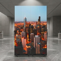 Écran LED pliable P1.86 pour salles d'exposition d'entreprises, écran d'animation ultra-fin avec capacité de jonction multi-écrans