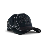 Casquette de baseball de luxe Shifu Dragon Chinois avec broderie 3D, strass, patch en cuir flamme, épingle métallique, imprimé sur satin, daim et coton