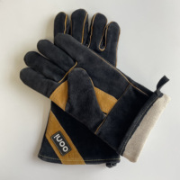 Gants de soudage Bate personnalisés en cuir de vachette noir, doublure confortable, pouce entier, durables, résistants à la chaleur pour le soudage MIG/TIG/à fil fourré