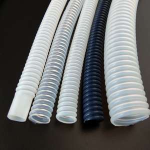 Manchon ondulé robuste Fleid SCP-0005 à paroi épaisse pour câble à fibre optique souterrain, plastique blanc/noir - Product Image 4