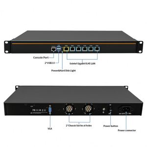Giá bán buôn 1U Rackmount 6 intei I226 Nics Mini PC intei n5105 Quad Core tường lửa máy chủ mềm <span class=keywords><strong>Router</strong></span> pfsense opnsense AES-N - Product Image 3