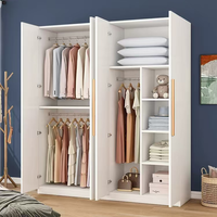 Armoire de rangement de style moderne et simple chambre à coucher meubles en bois massif vêtements couette garde-robe de rangement organisateur de vêtements