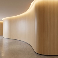 Panneau mural en fibre de bois de bambou écologique de couleur pastel, facile à nettoyer, décoration intérieure intégrée pour chambre d'enfant
